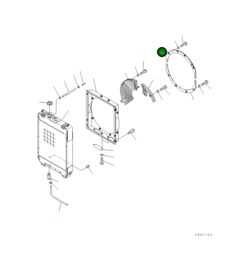 Крышка 124-03-61522 Komatsu
