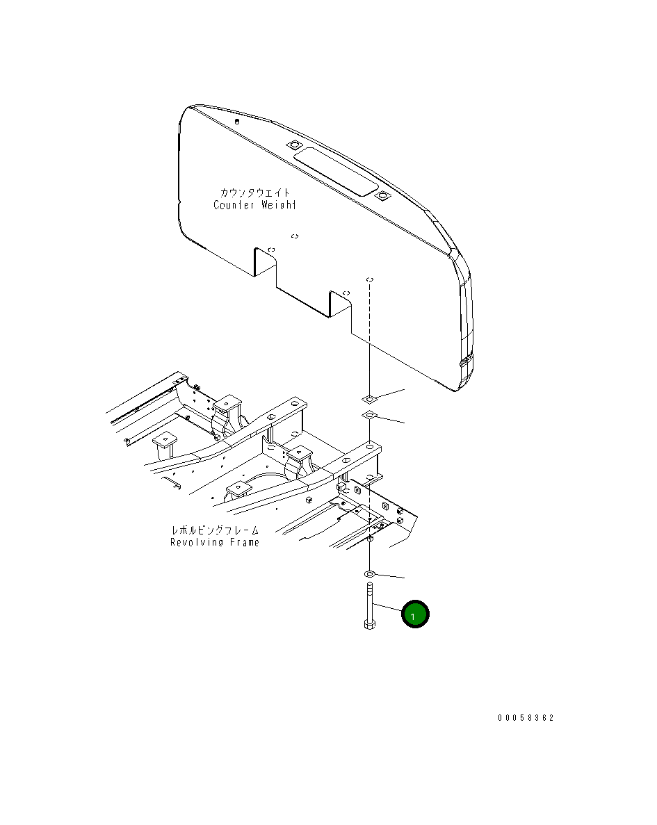 Болт 21K-46-K4110 Komatsu