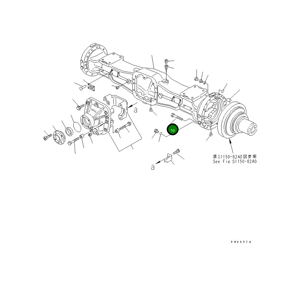 Болт 20E-22-K1660 Komatsu