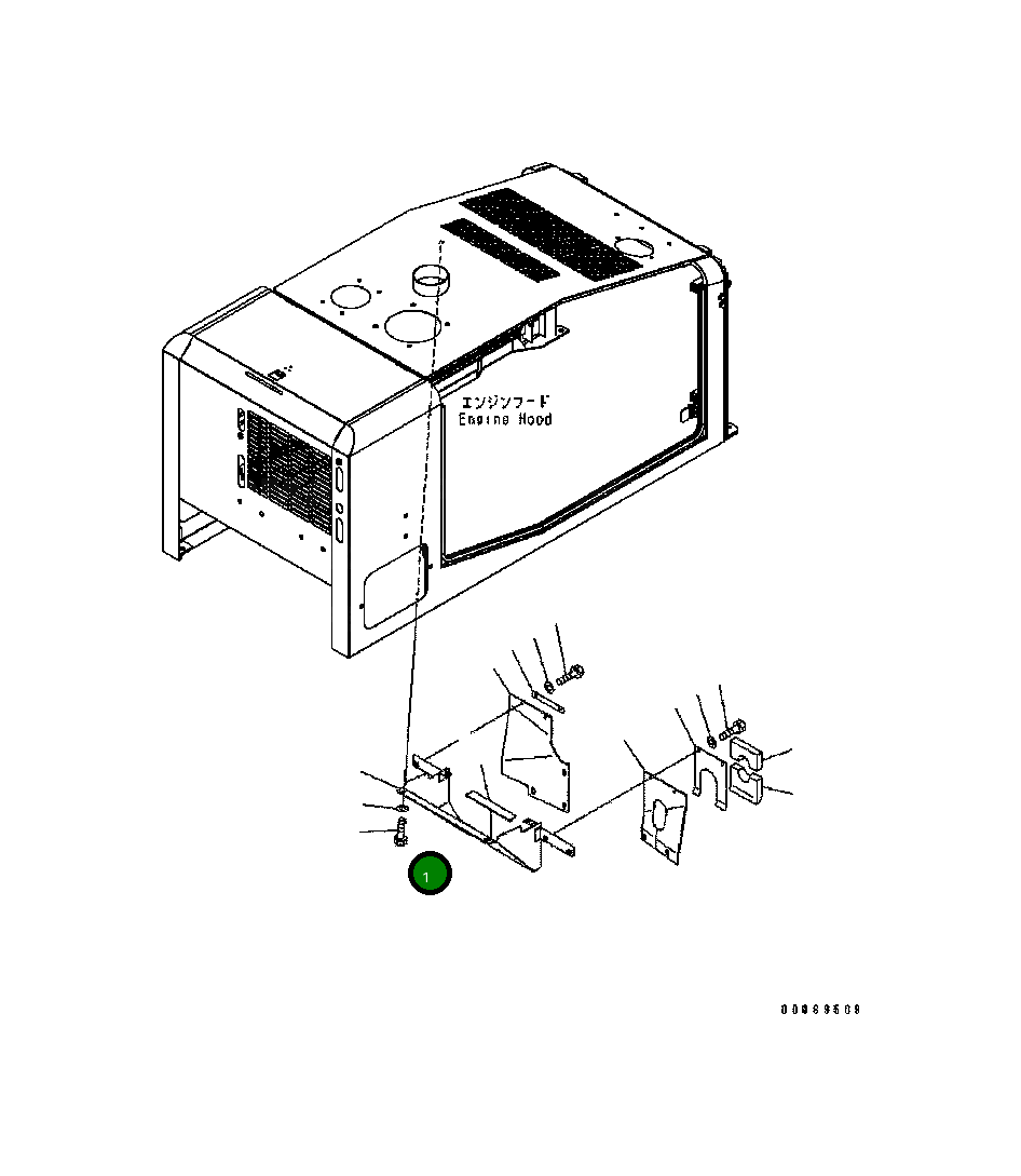 Крышка 419-54-B5370  Komatsu