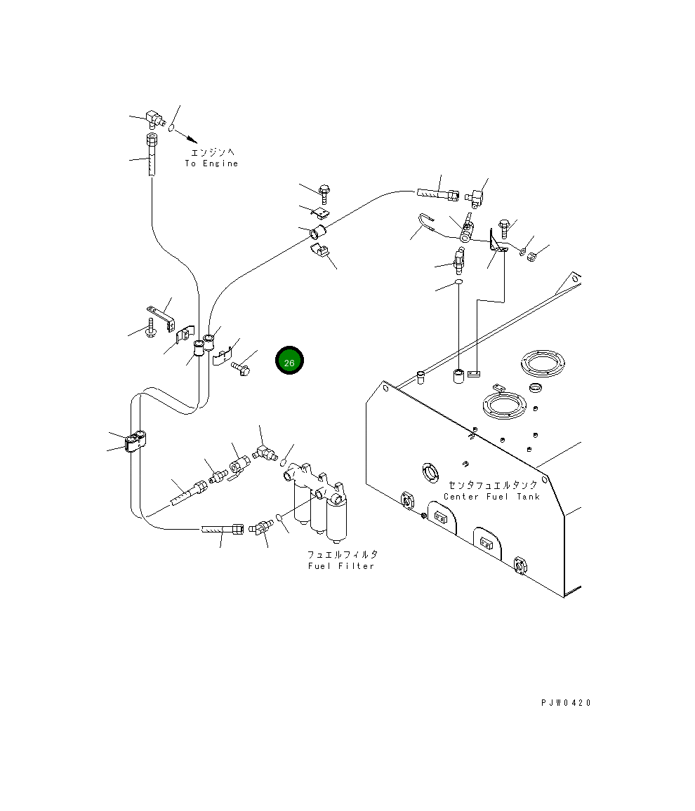 Болт 01435-01285 Komatsu