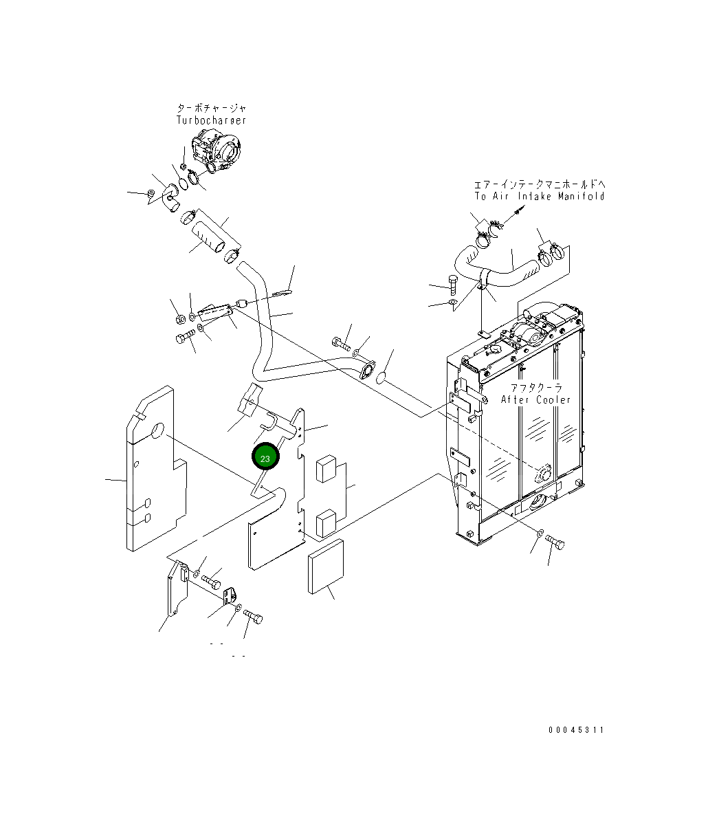 Крышка 22U-03-27471 Komatsu