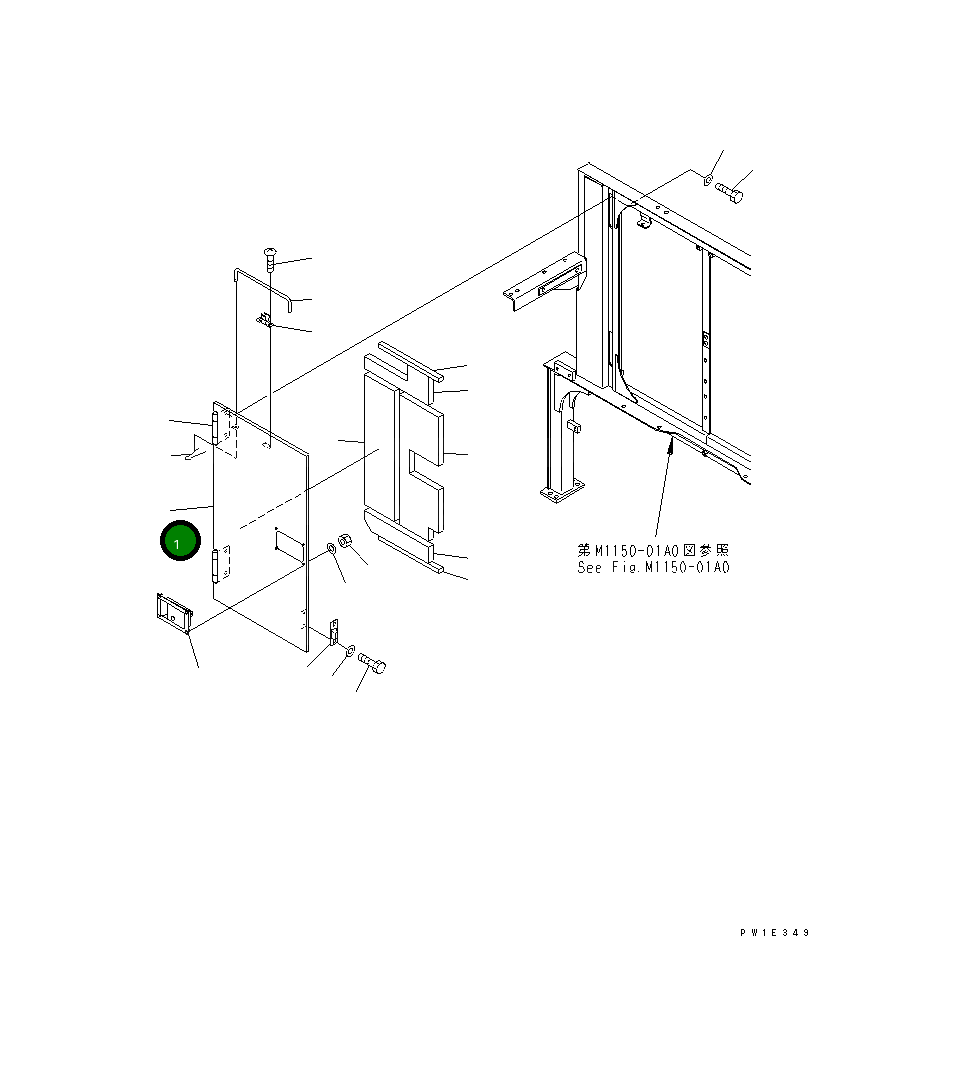 Крышка 21N-54-39321 Komatsu