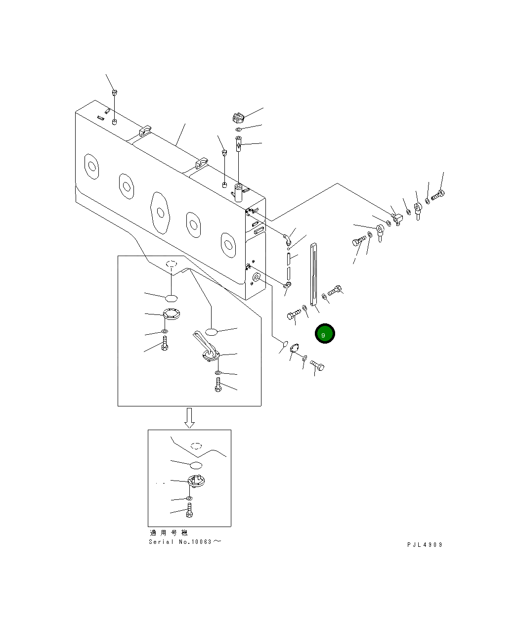 Крышка 21T-04-71140  Komatsu