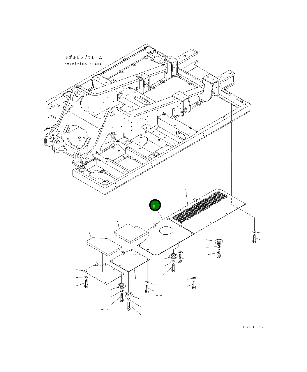 Крышка 21M-54-13440  Komatsu