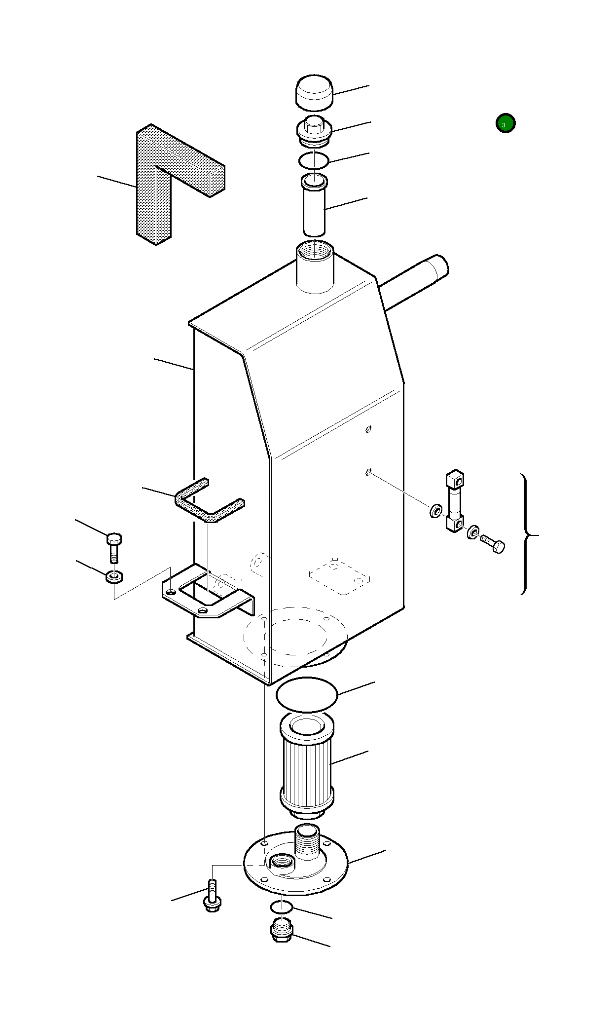 Крышка 3F0554628 Komatsu