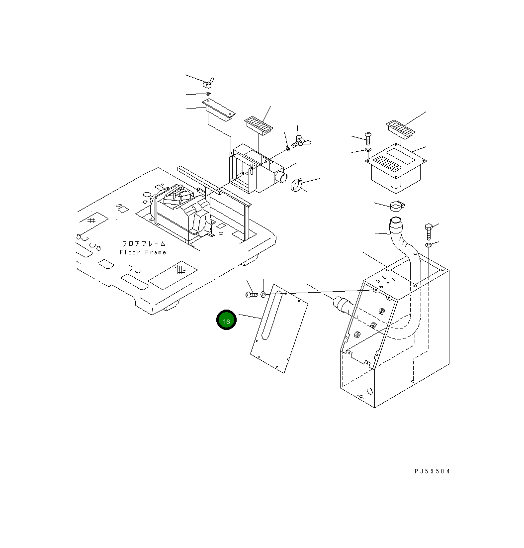 Крышка 23B-809-4240  Komatsu