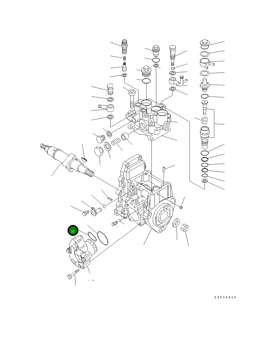 Кольцо уплотнительное (O-Ring) YM158552-52310 Komatsu