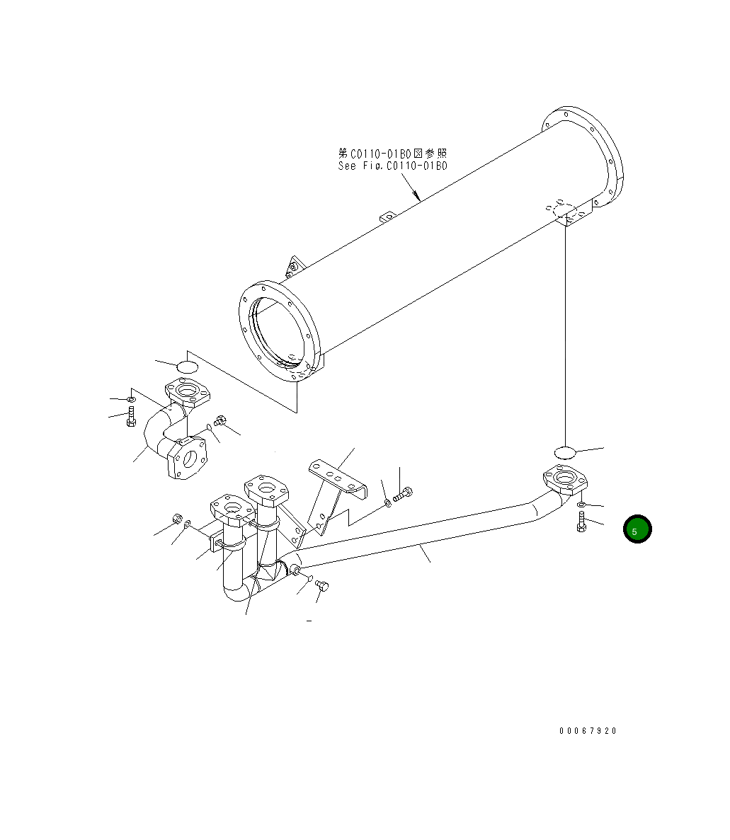 Болт 07375-21235 Komatsu
