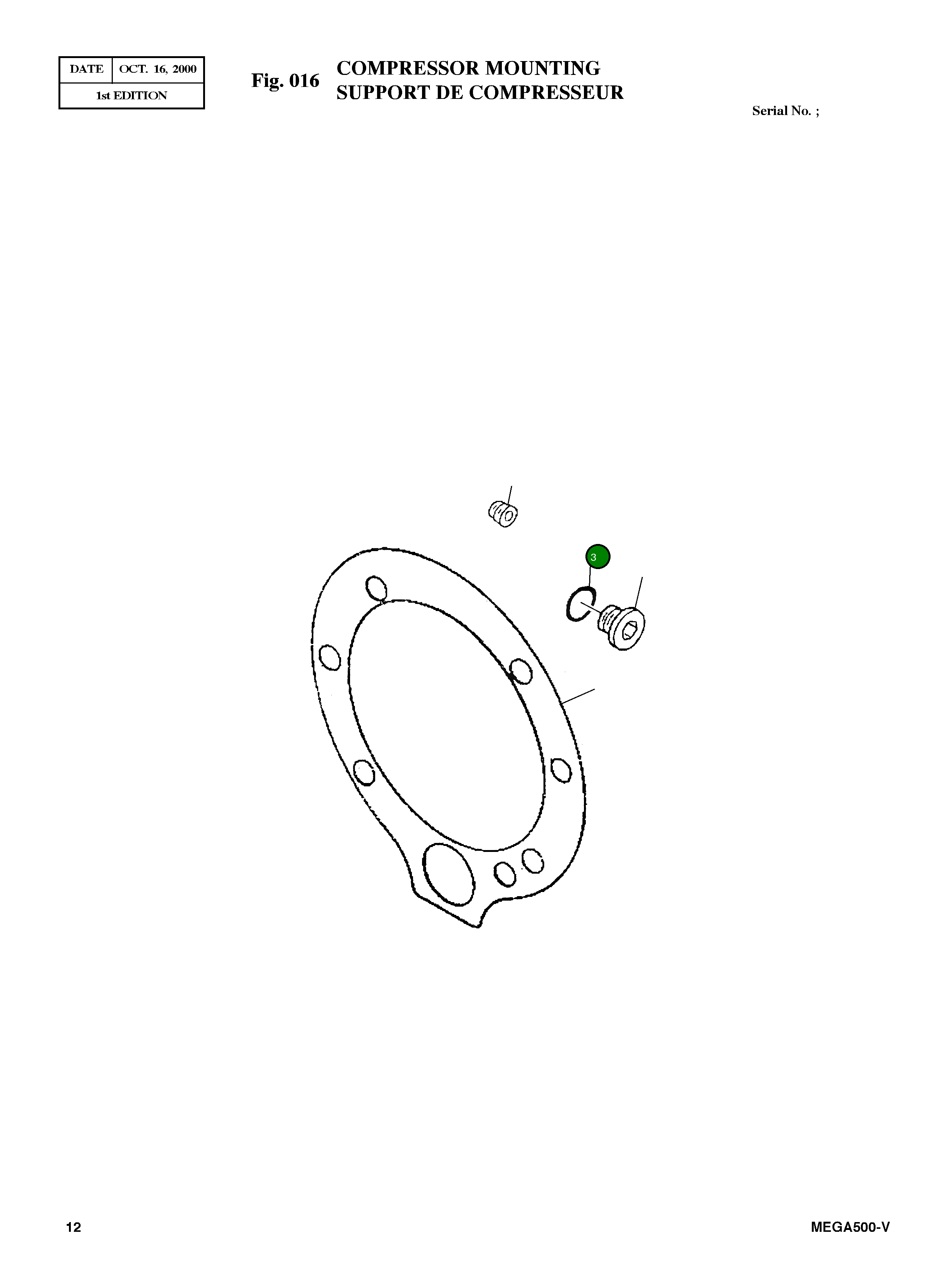 Кольцо уплотнительное (O-Ring) 3035228 Komatsu