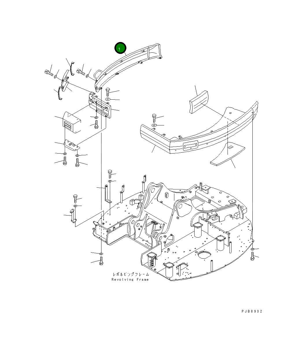 Крышка 22U-54-11614 Komatsu
