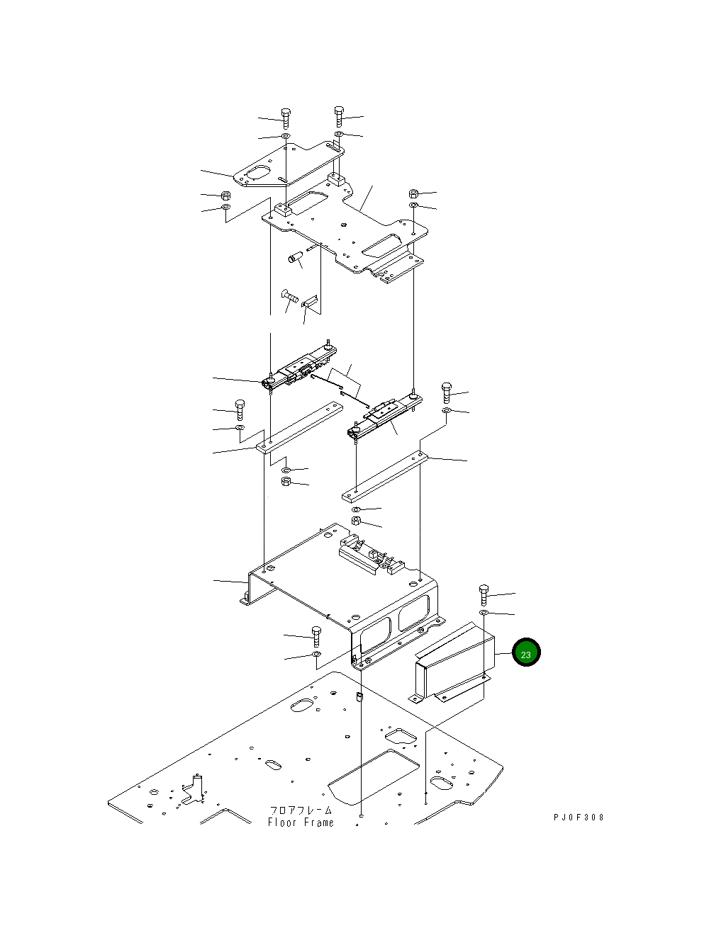 Крышка 22U-43-21331 Komatsu