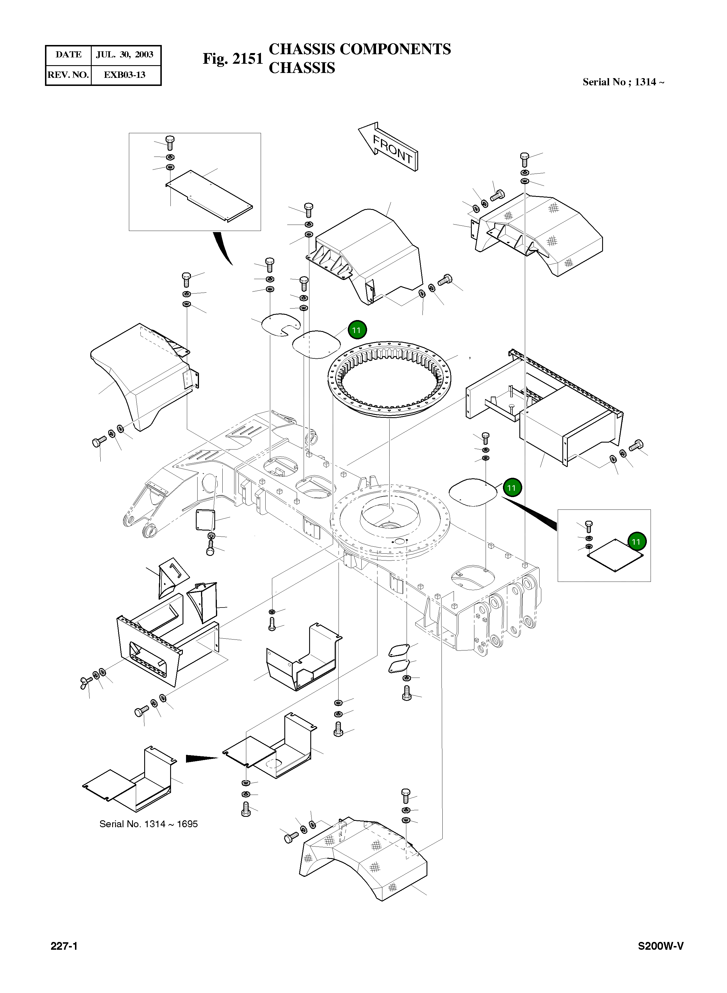 Крышка 621-00304 Komatsu