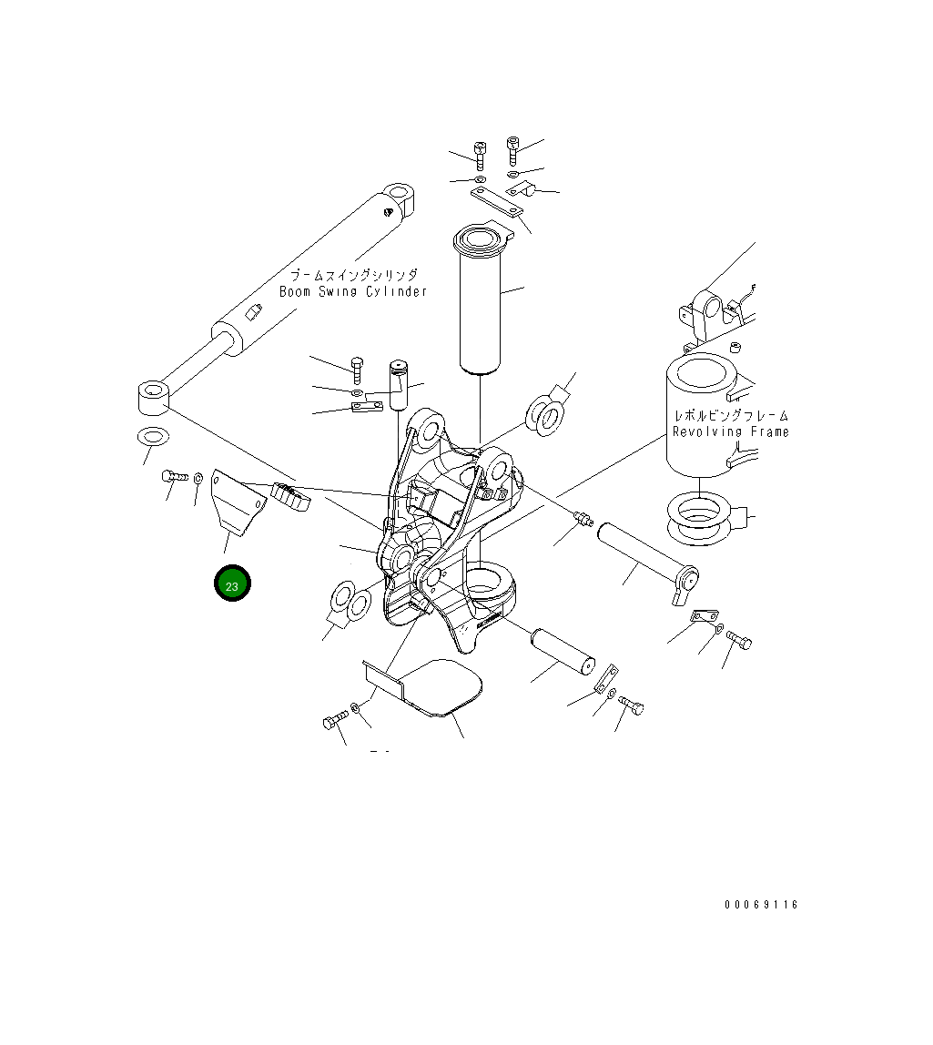 Крышка 22F-70-31820  Komatsu