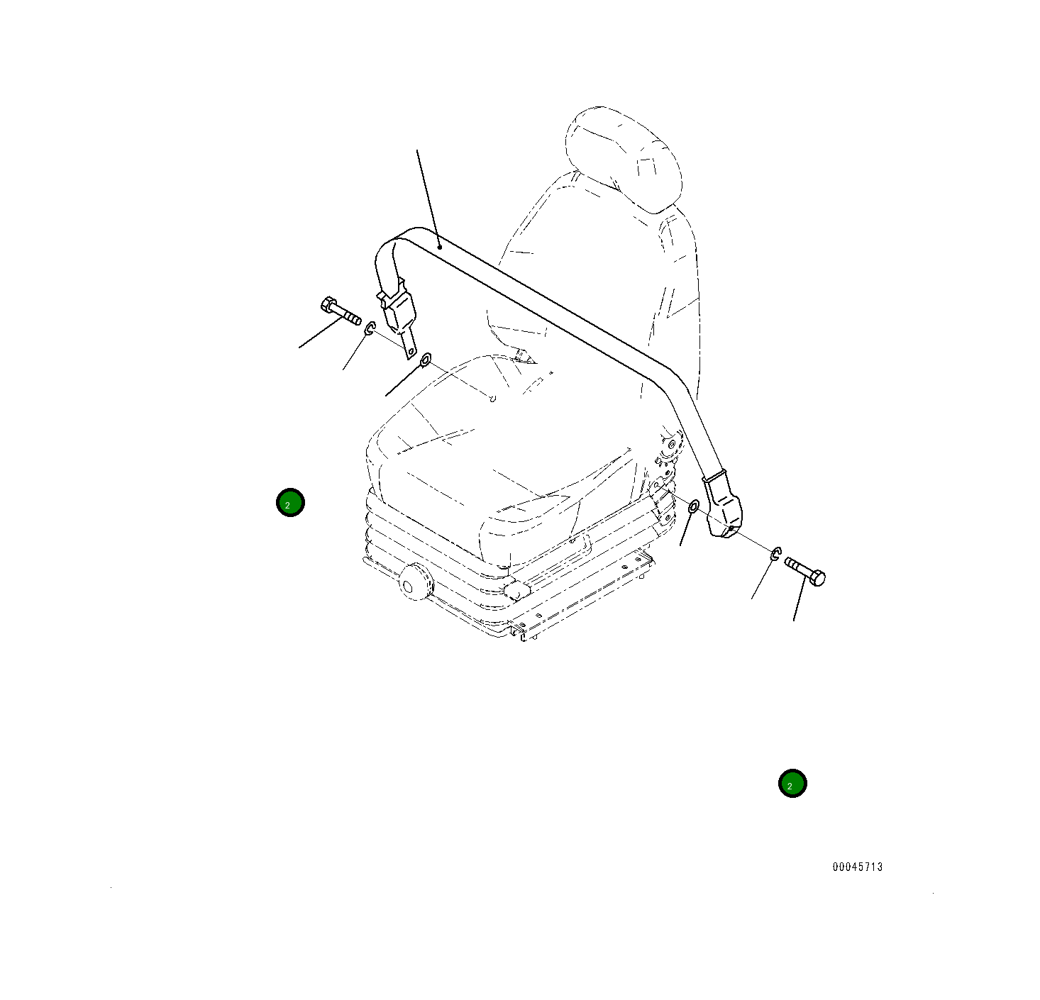 Болт 0203070757 Komatsu