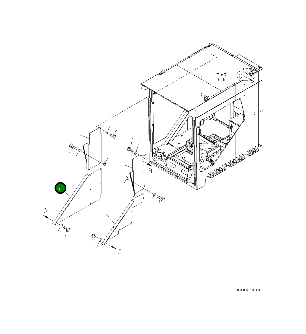 Крышка 21T-54-36571 Komatsu