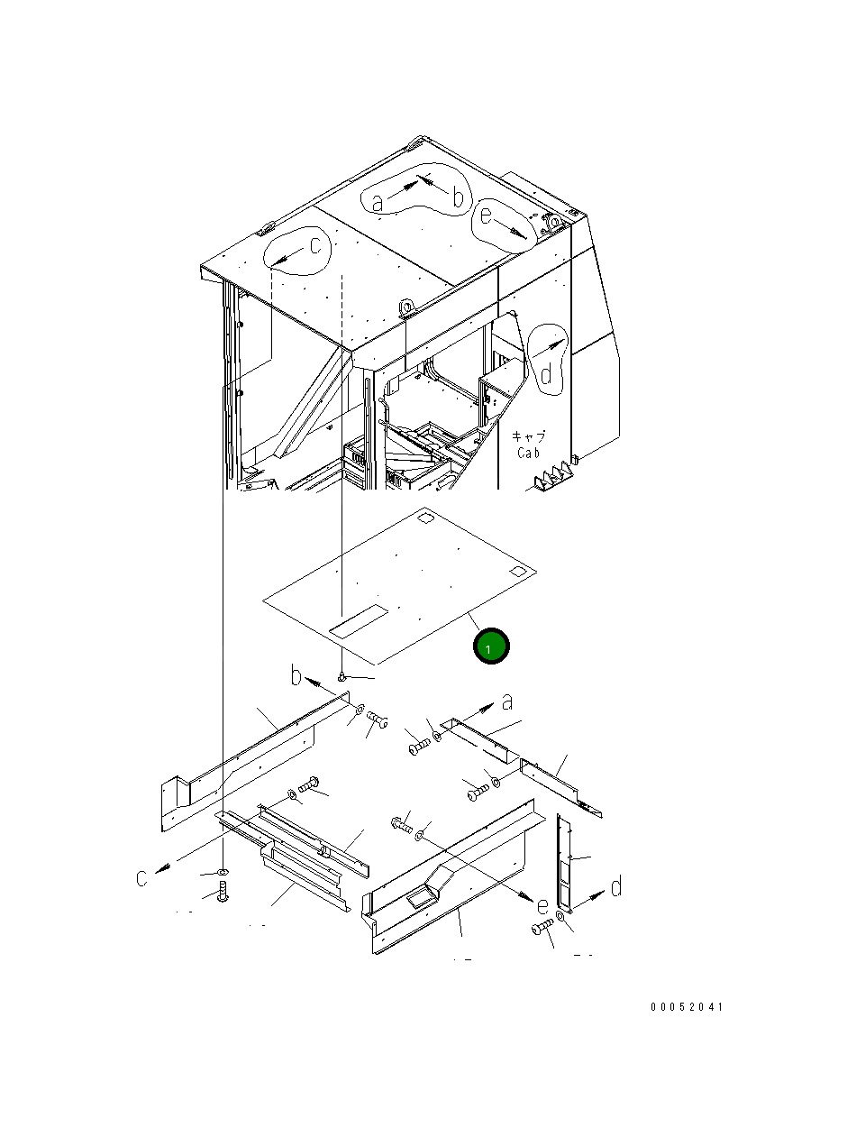 Крышка 21T-54-36622 Komatsu