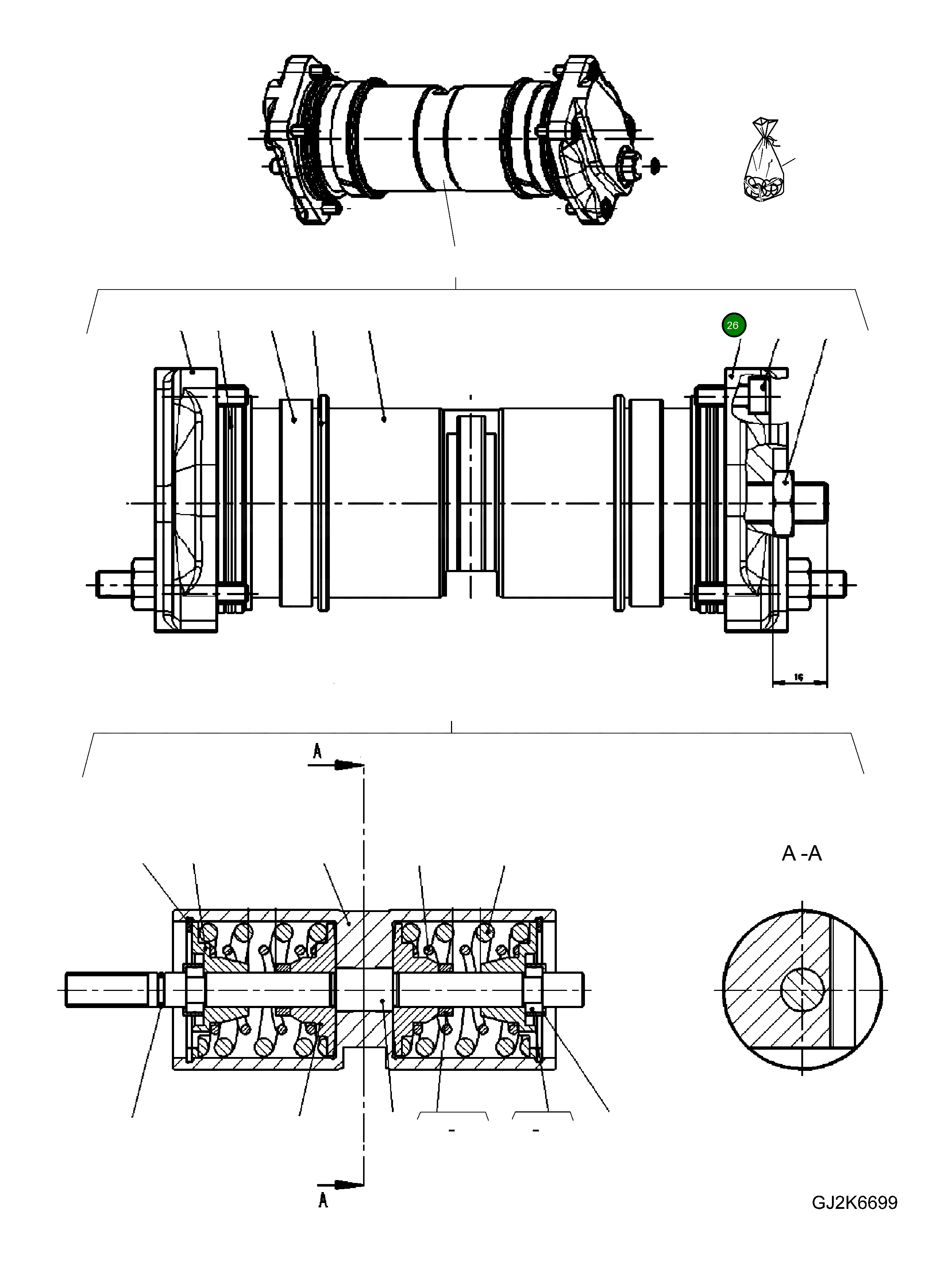 Крышка 42T-17-H0P08  Komatsu