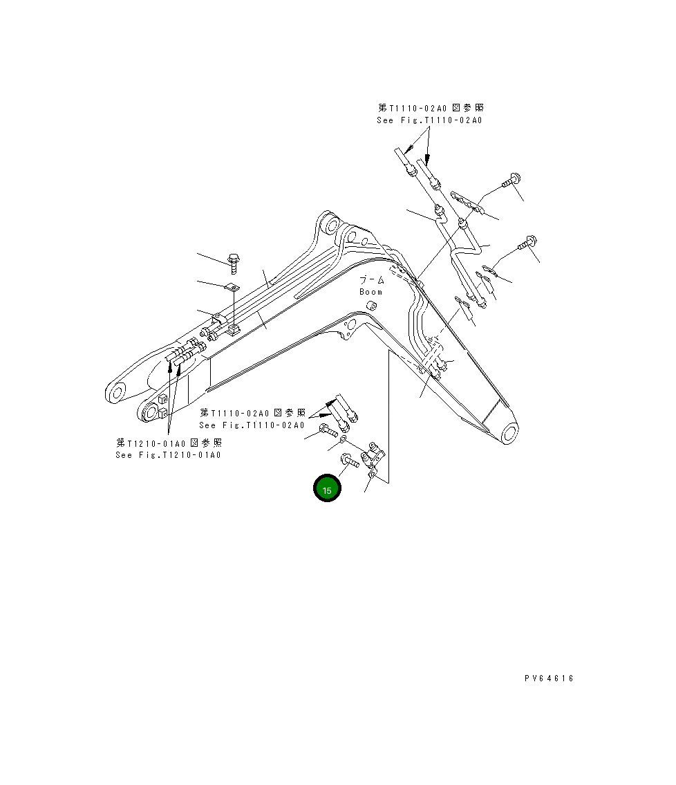 Болт 01435-00815 Komatsu