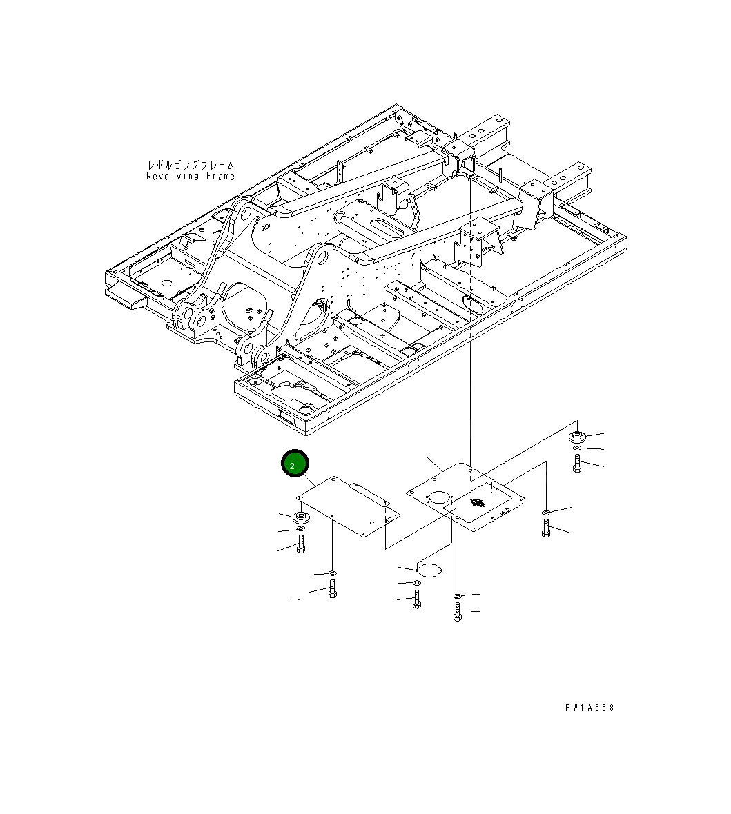 Крышка 21M-54-14780  Komatsu