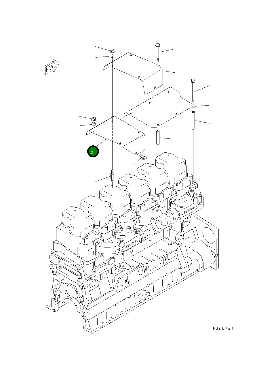 Крышка 6217-11-9881  Komatsu
