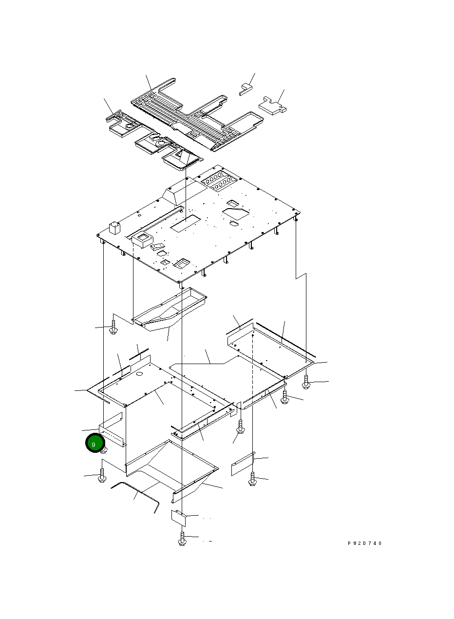 Крышка 569-54-82151 Komatsu