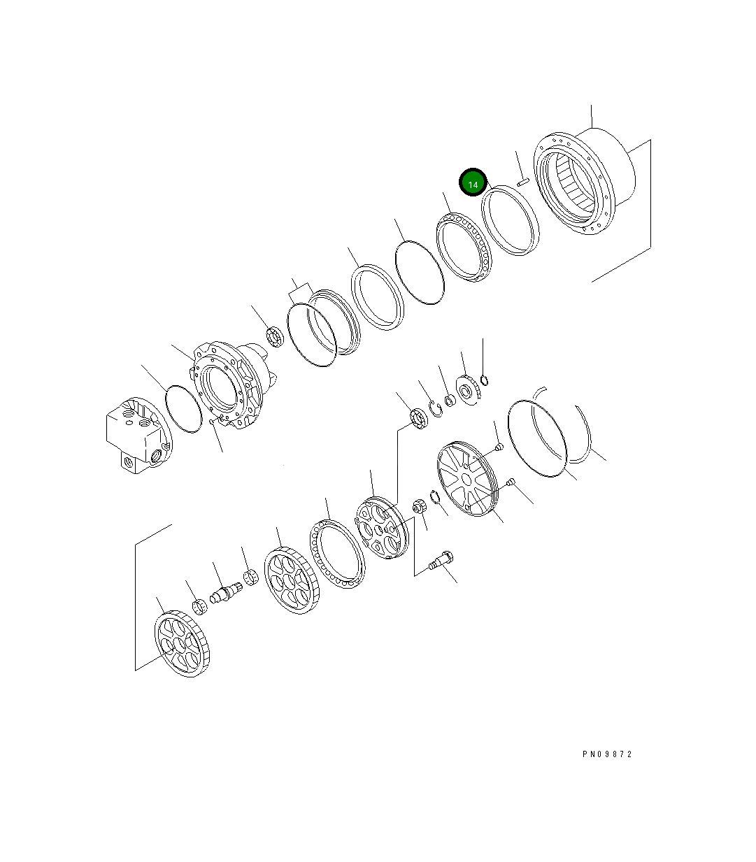 Кольцо TZ510B1011-00 Komatsu