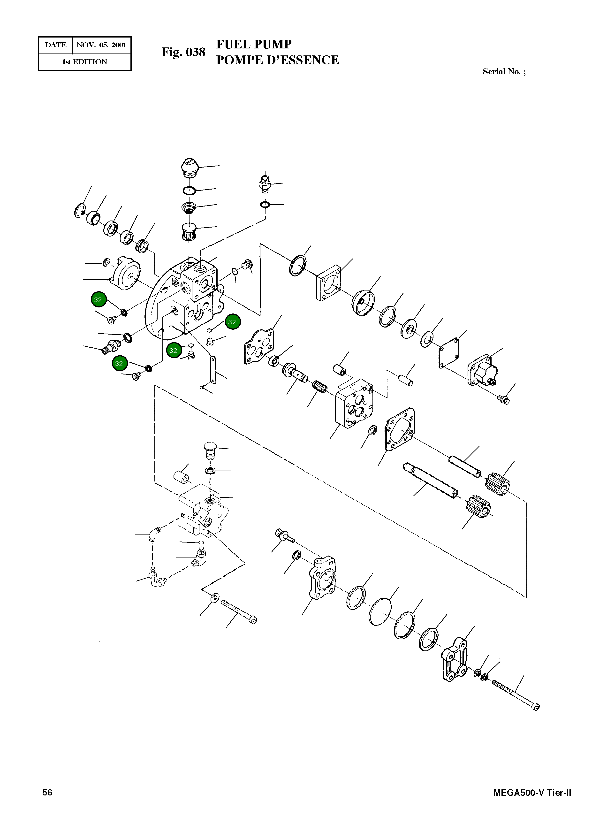 Кольцо уплотнительное (O-Ring) 3056415 Komatsu