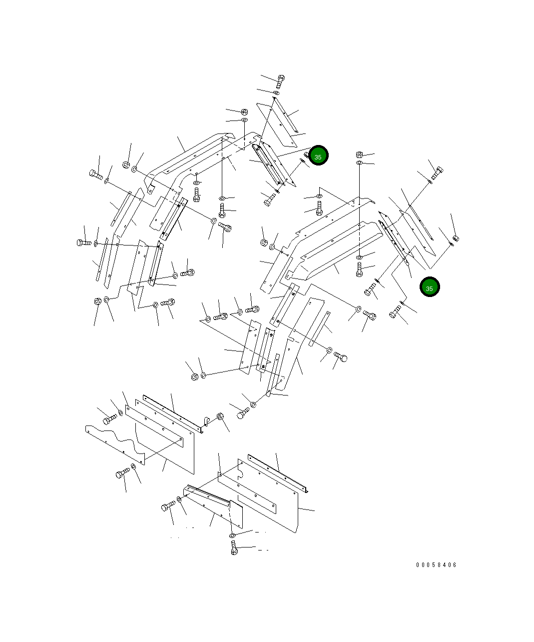 Крышка 56D-54-28990 Komatsu