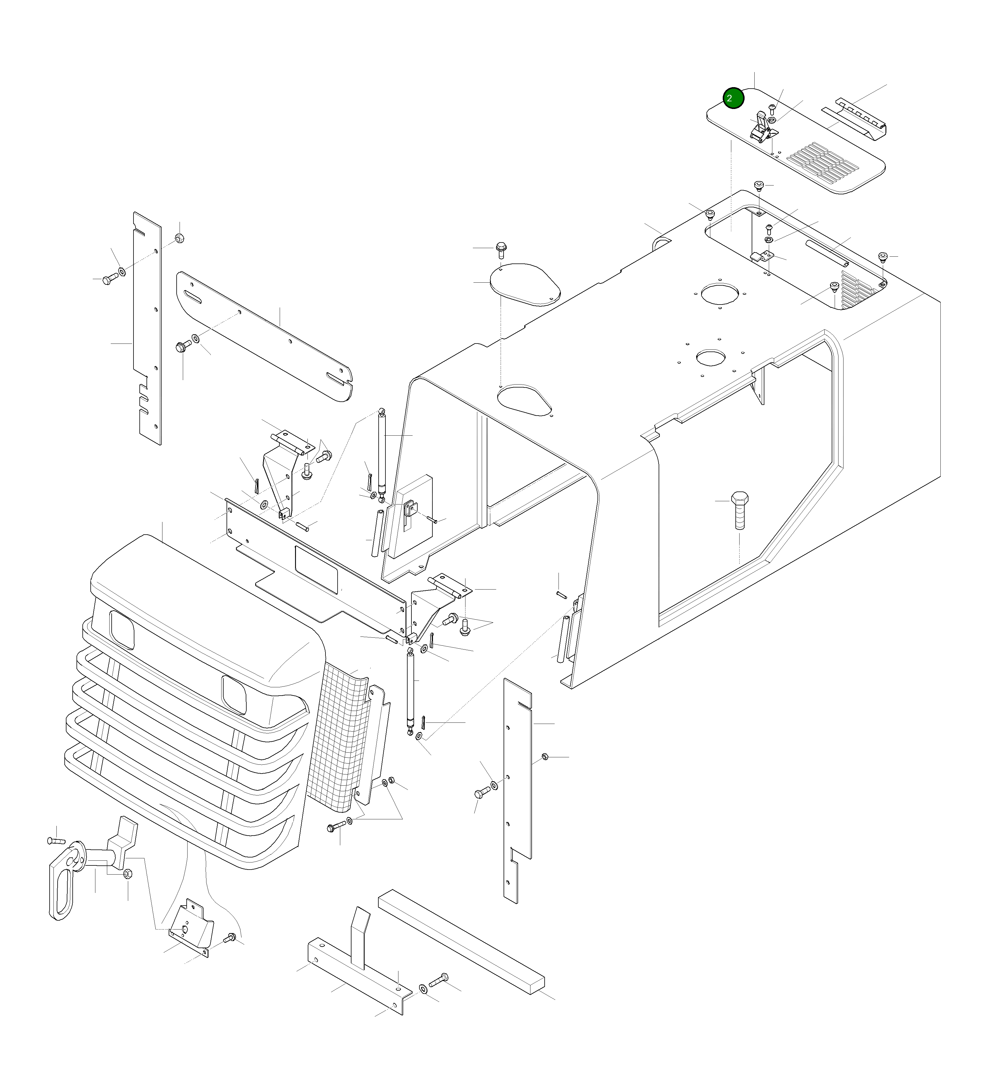 Крышка 42Y-54-H1140 Komatsu