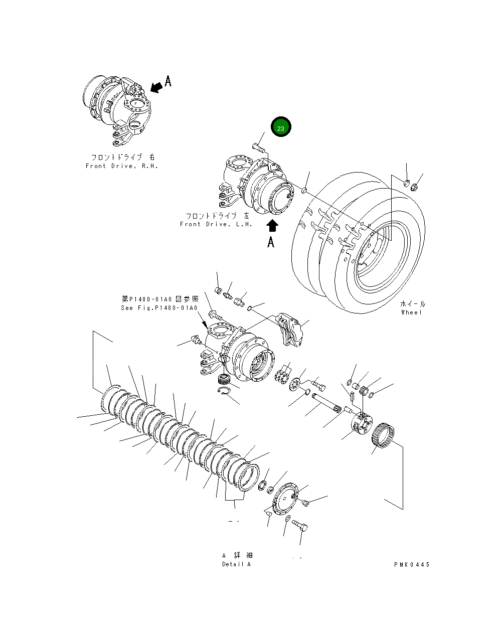 Болт 21J-22-11570 Komatsu