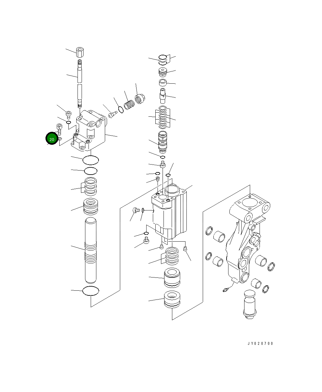 Болт 20P-971-7320 Komatsu