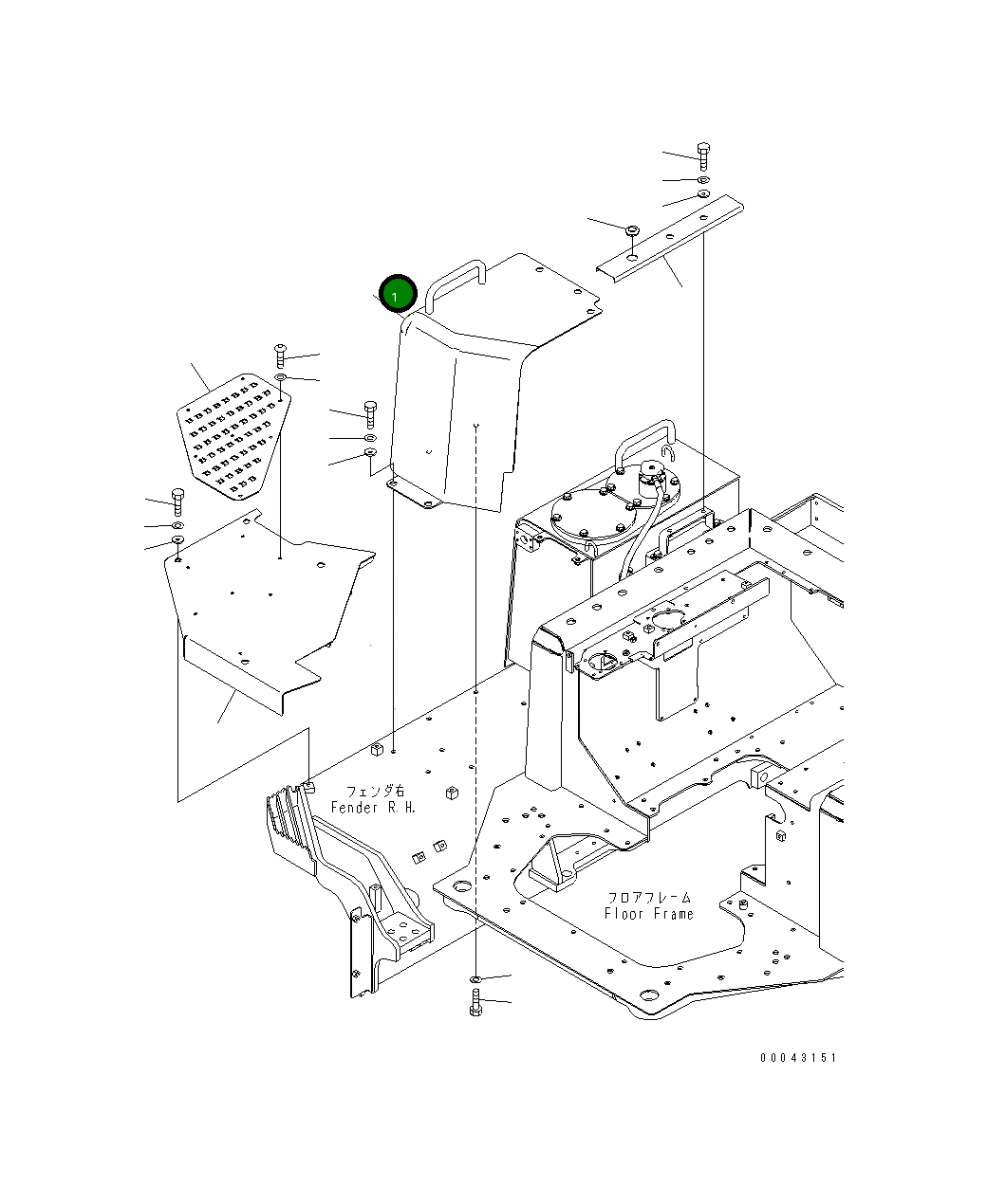 Крышка 17A-54-45212 Komatsu