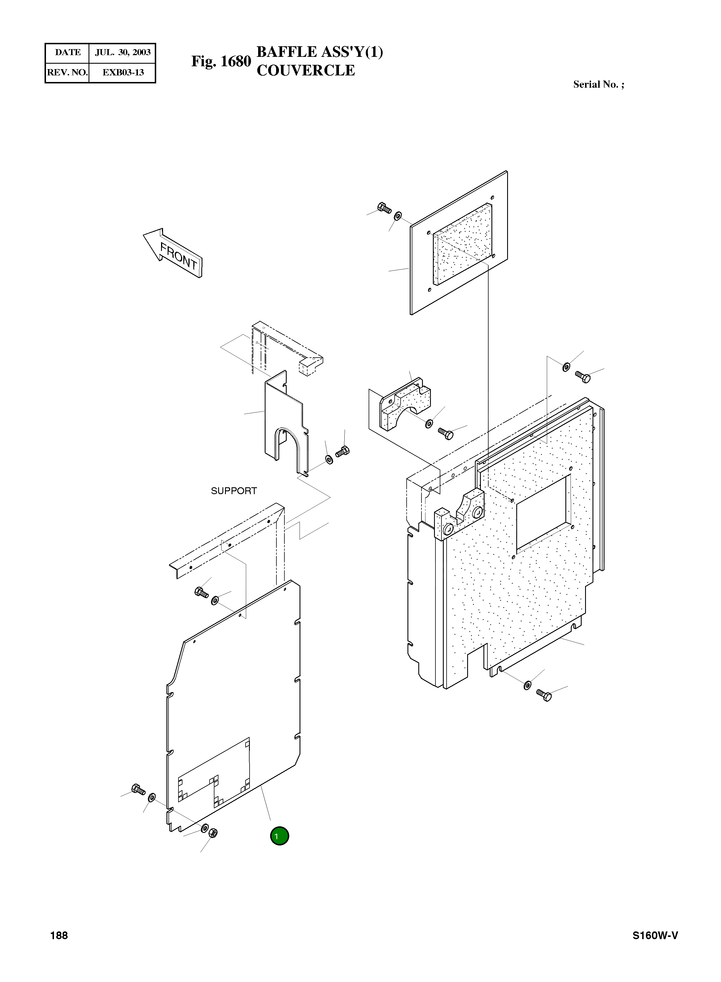 Крышка 2627-1224A Komatsu