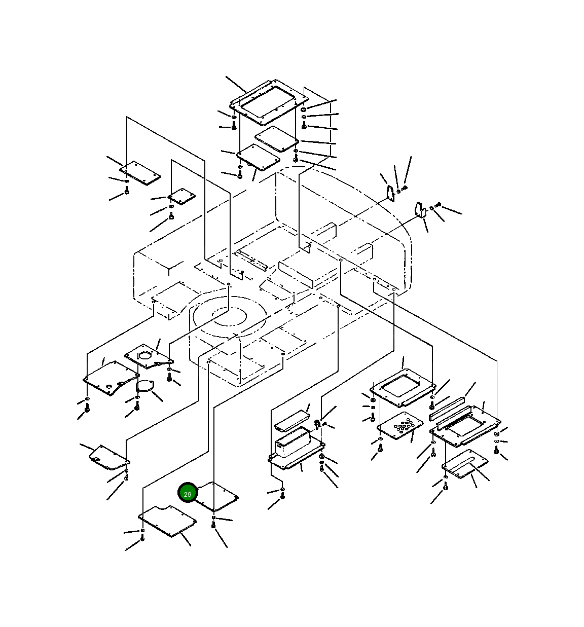 Крышка 206-54-67320 Komatsu
