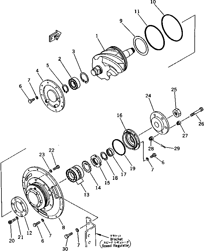 Болт M018011200356  Komatsu