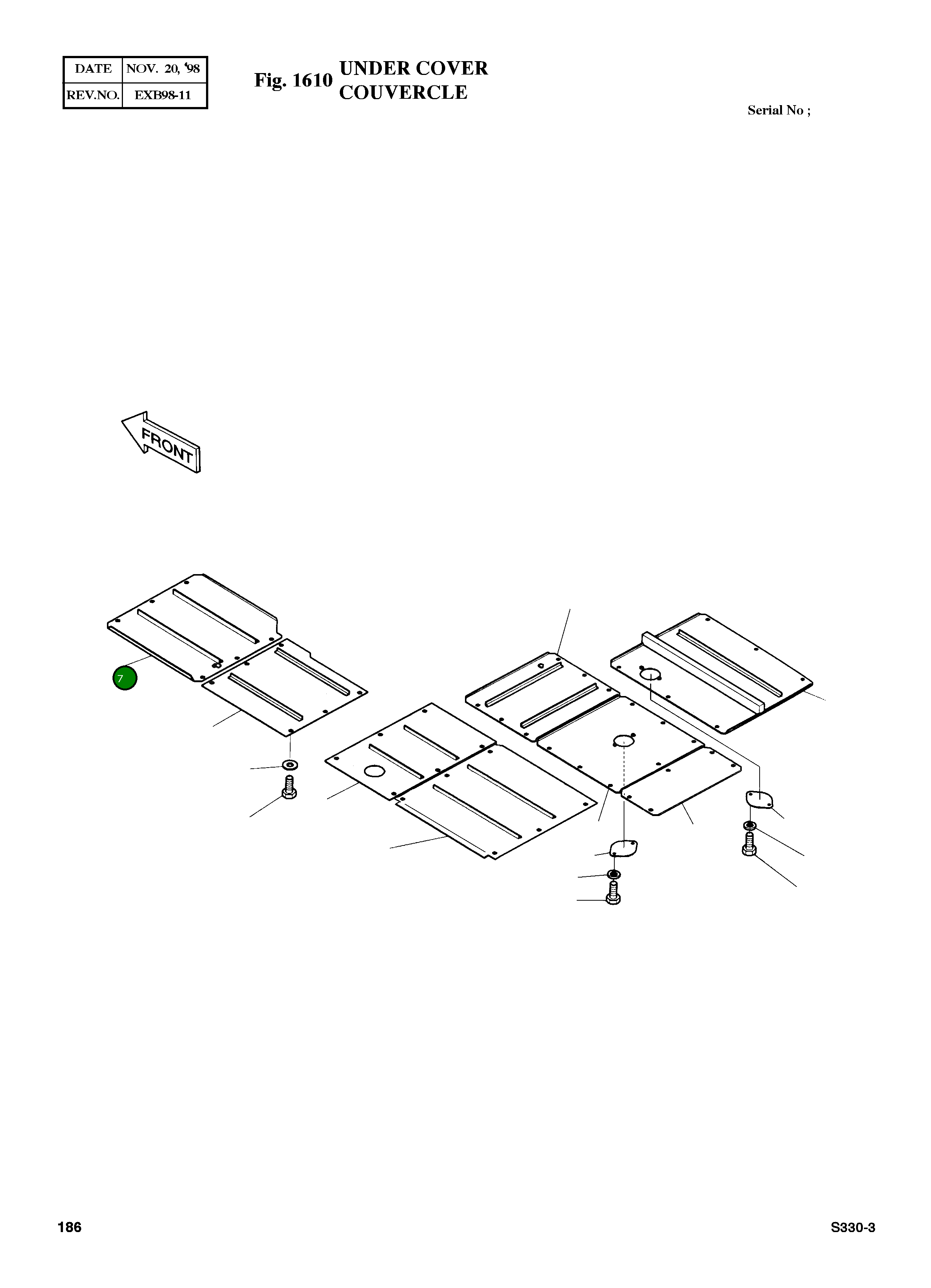 Крышка 2621-3192 Komatsu