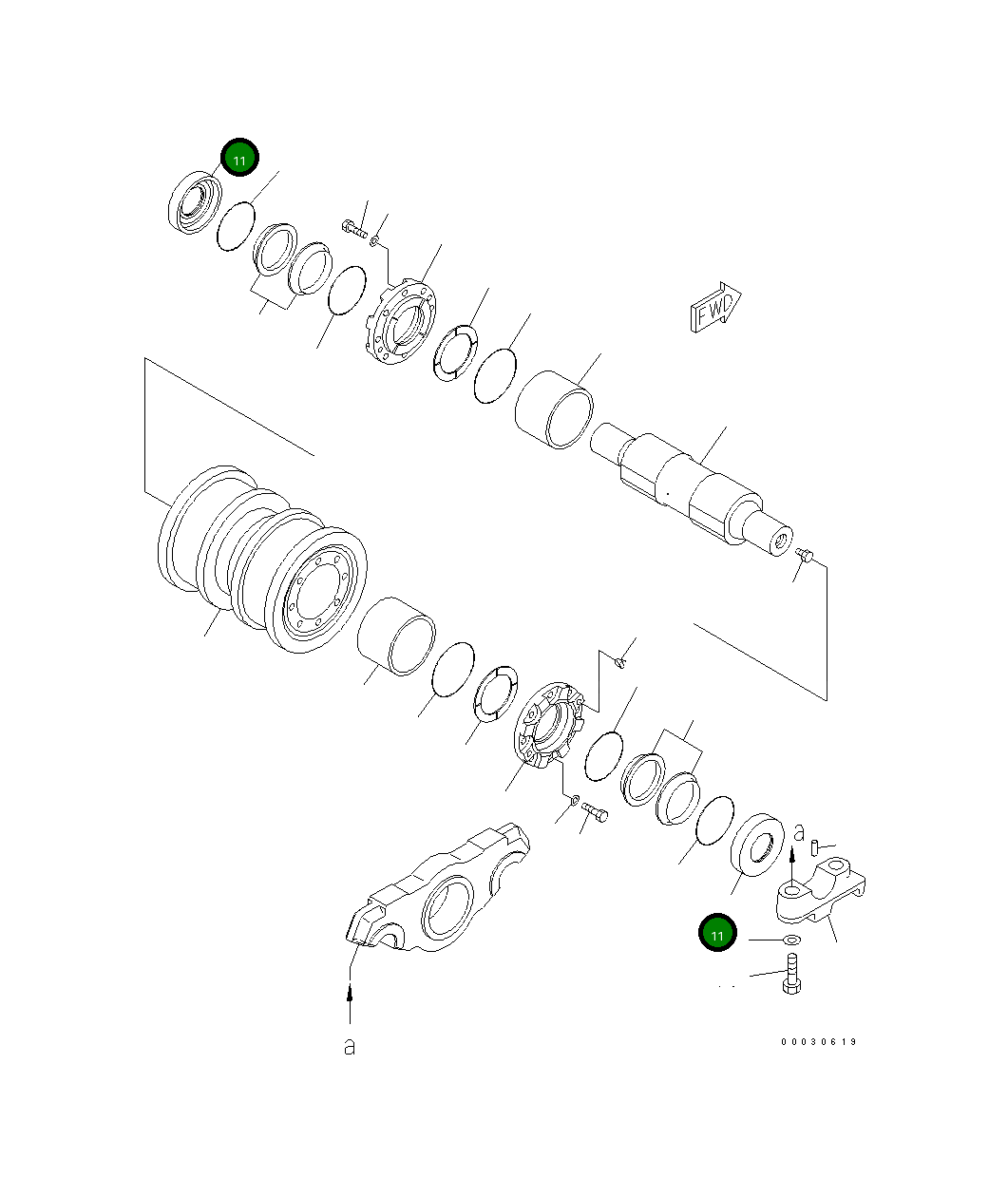 Кольцо 198-30-45620 Komatsu