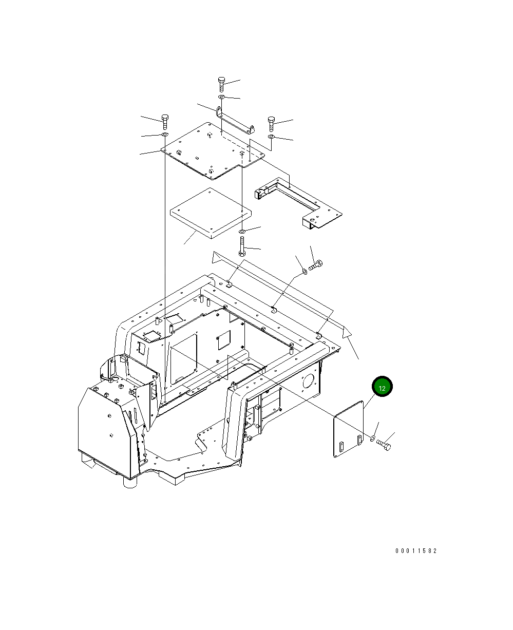 Крышка 198-54-76520 Komatsu