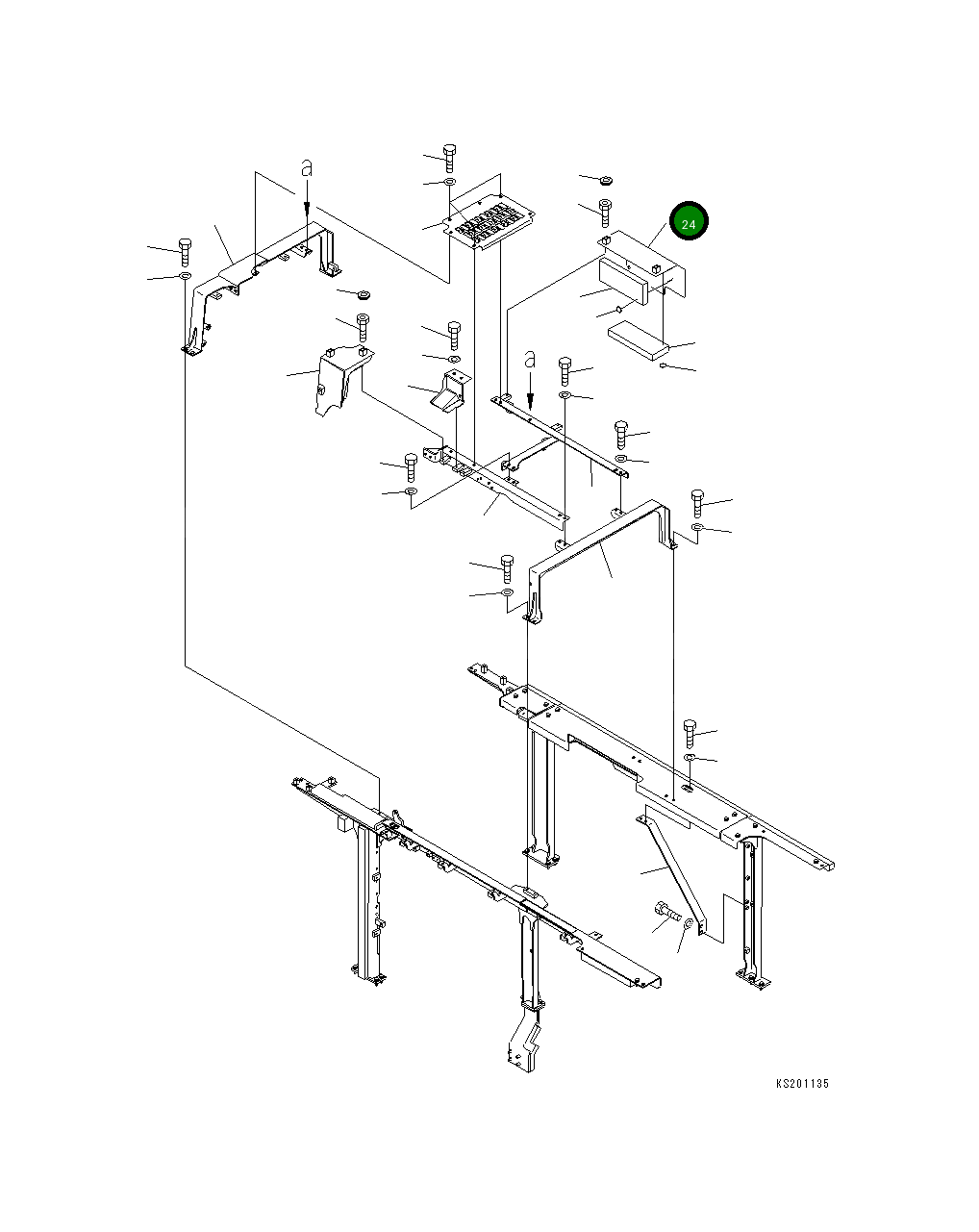 Крышка 21M-54-23990 Komatsu