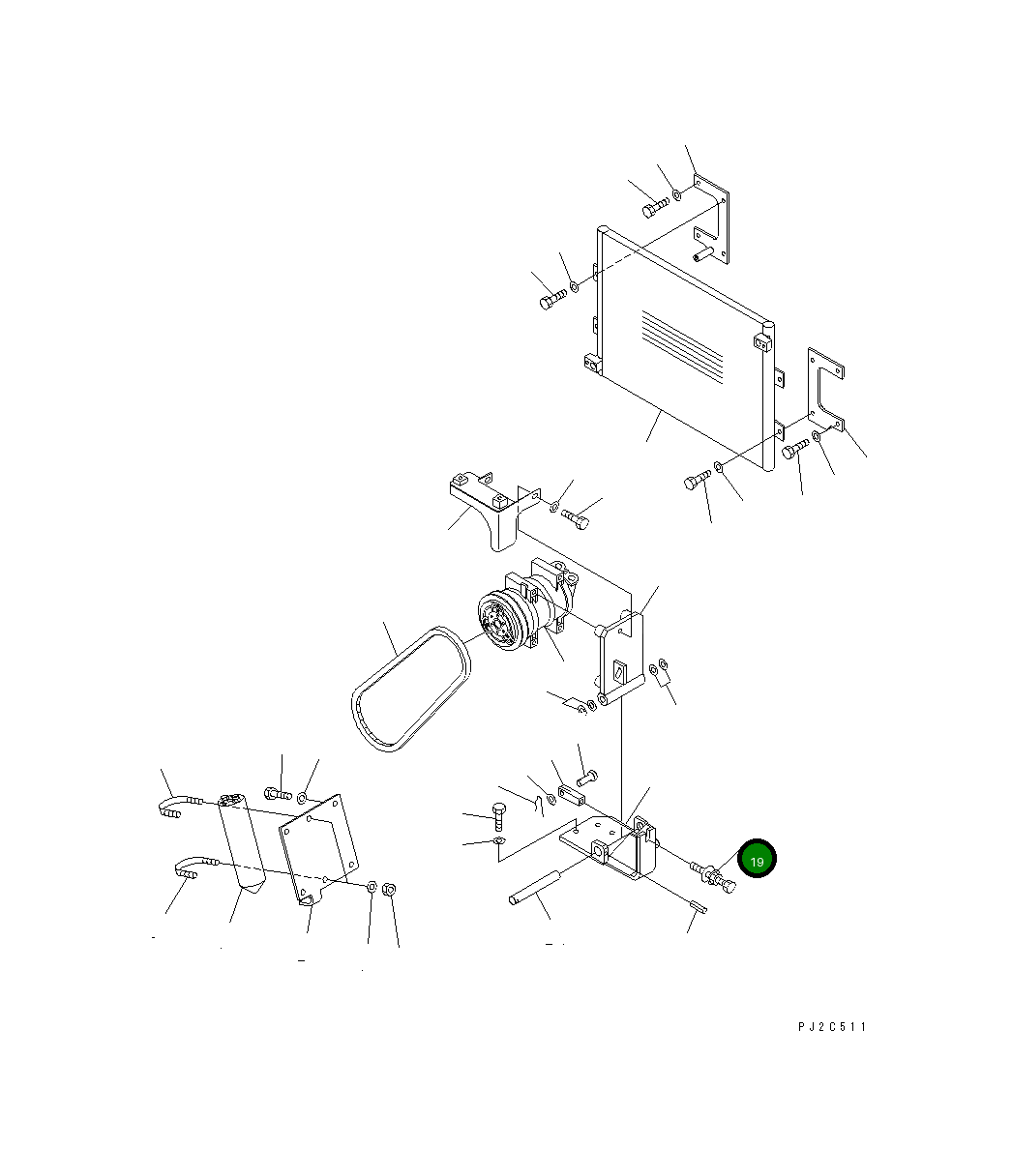Болт 23B-809-8570 Komatsu