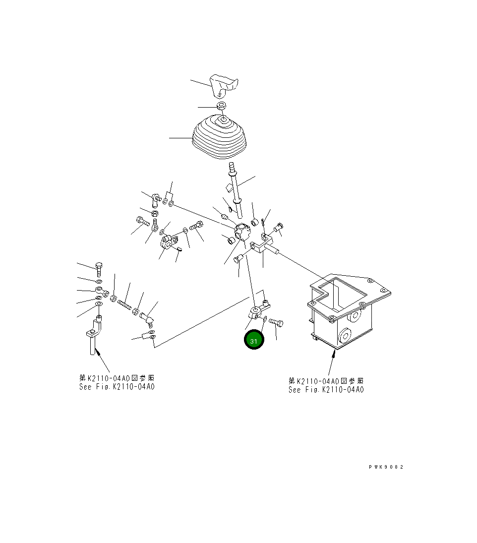 Рычаг 124-43-54131 Komatsu