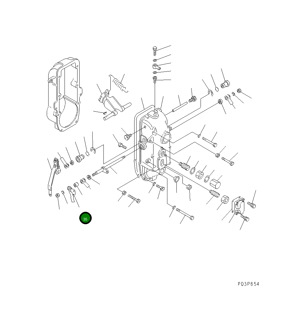 Рычаг DK154364-9900  Komatsu