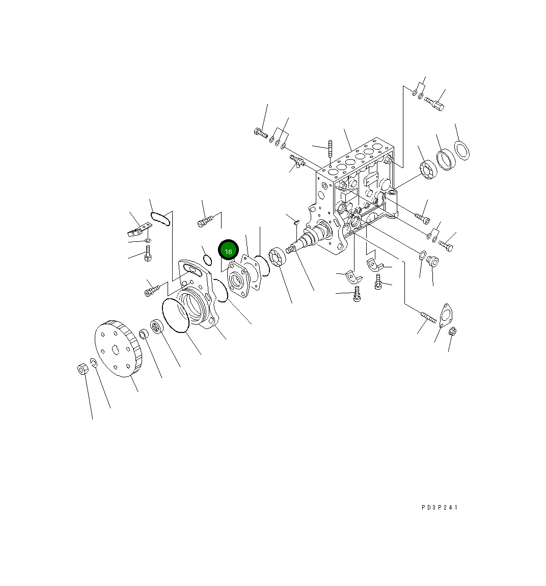 Крышка DK134316-5900 Komatsu