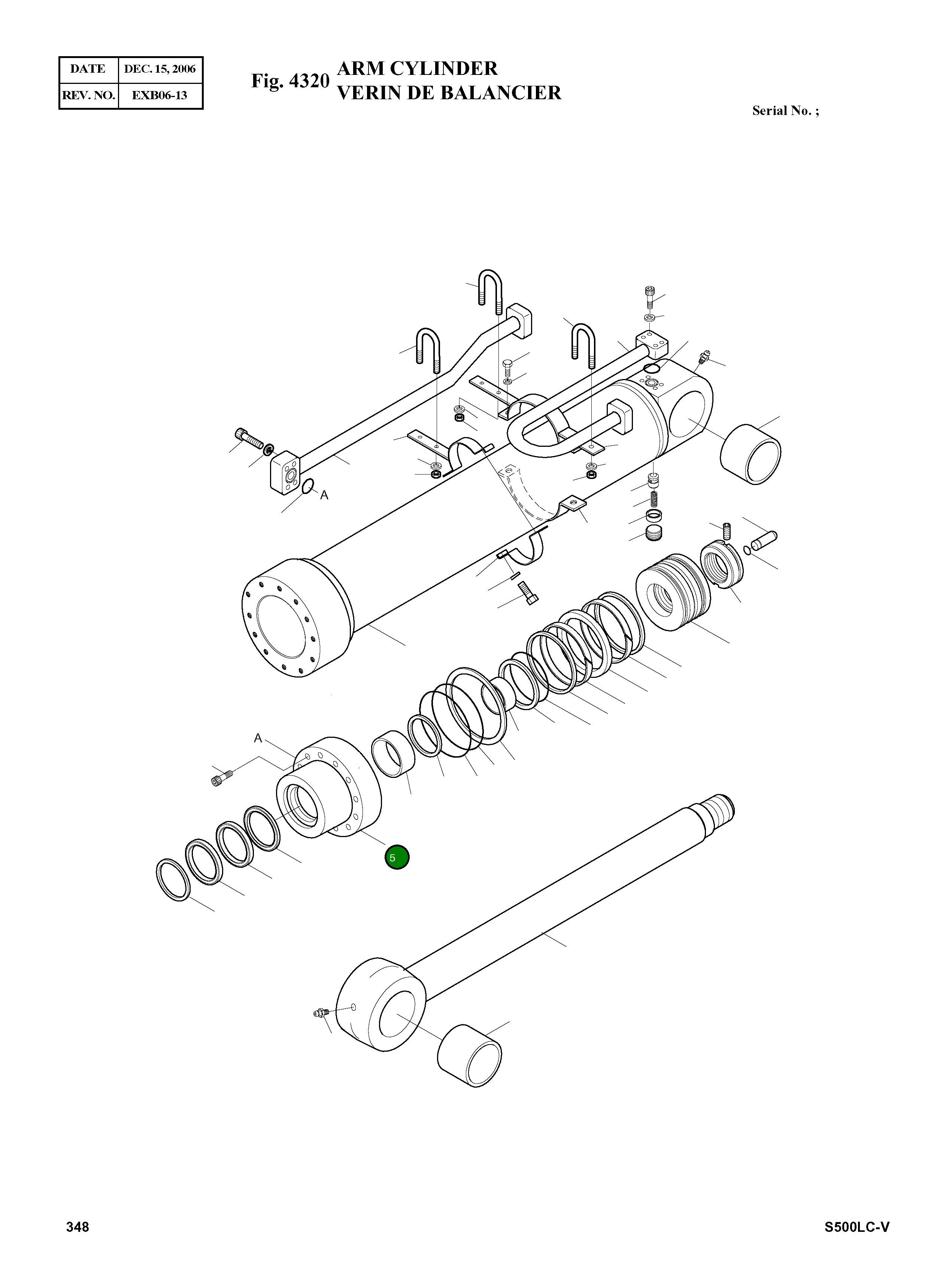 Крышка, ROD 53A556-0 Komatsu