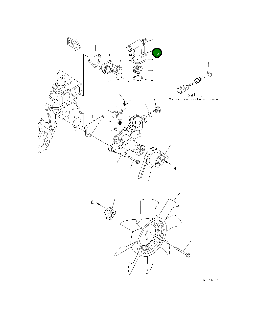 Крышка YM124101-49560 Komatsu