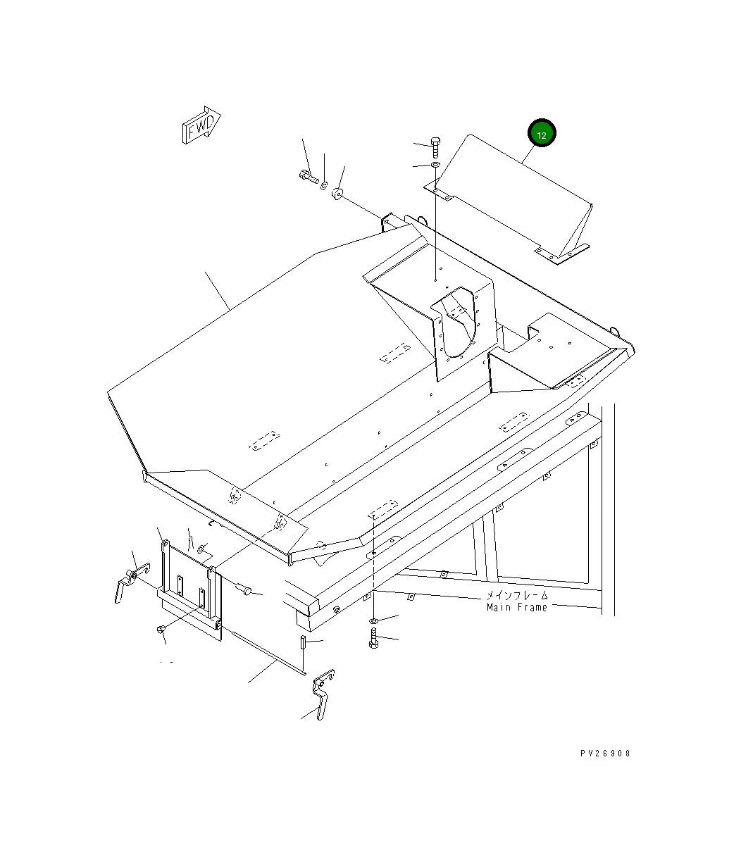 Крышка 8288-71-1221  Komatsu
