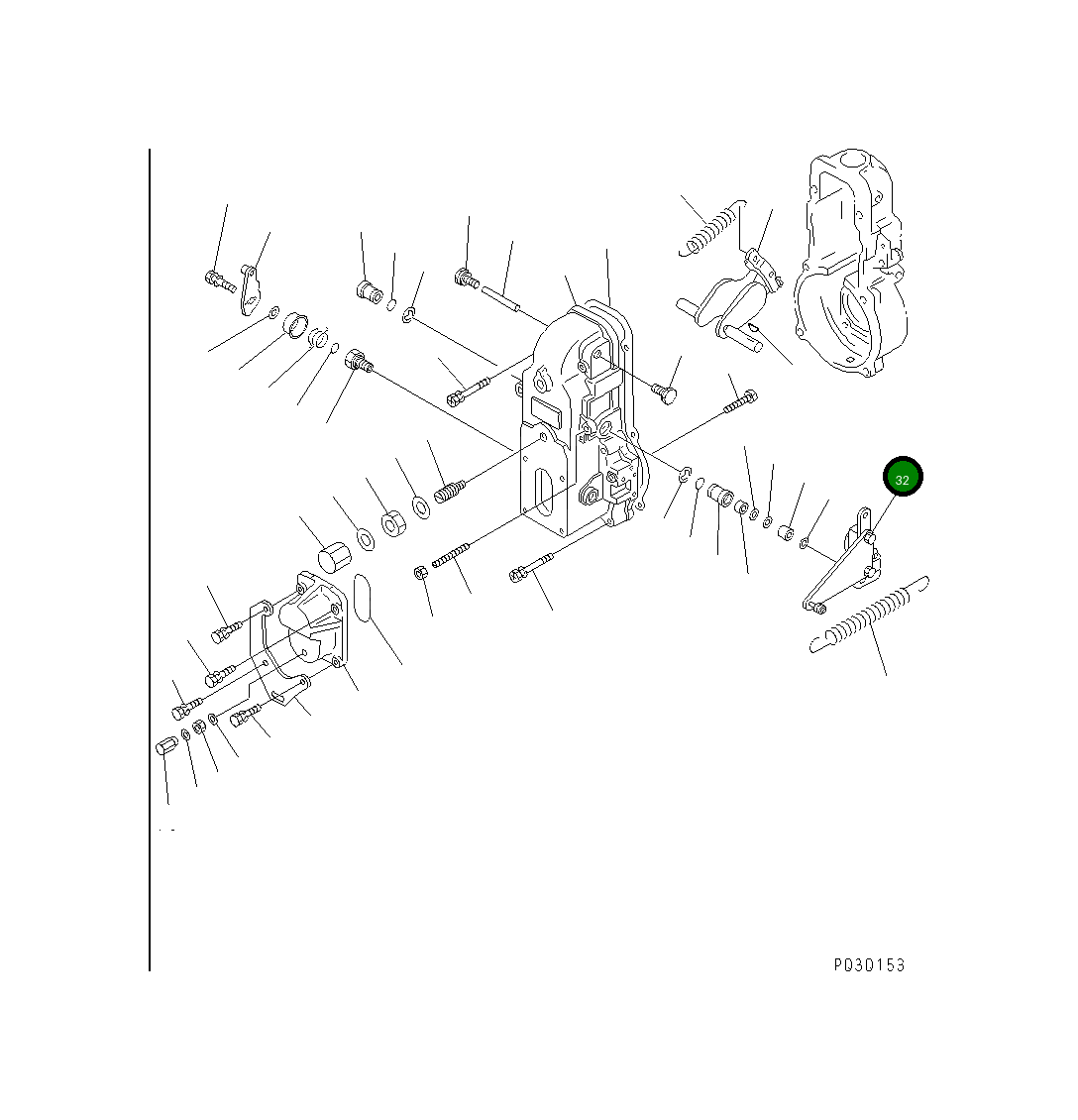 Рычаг YMX1543956920 Komatsu