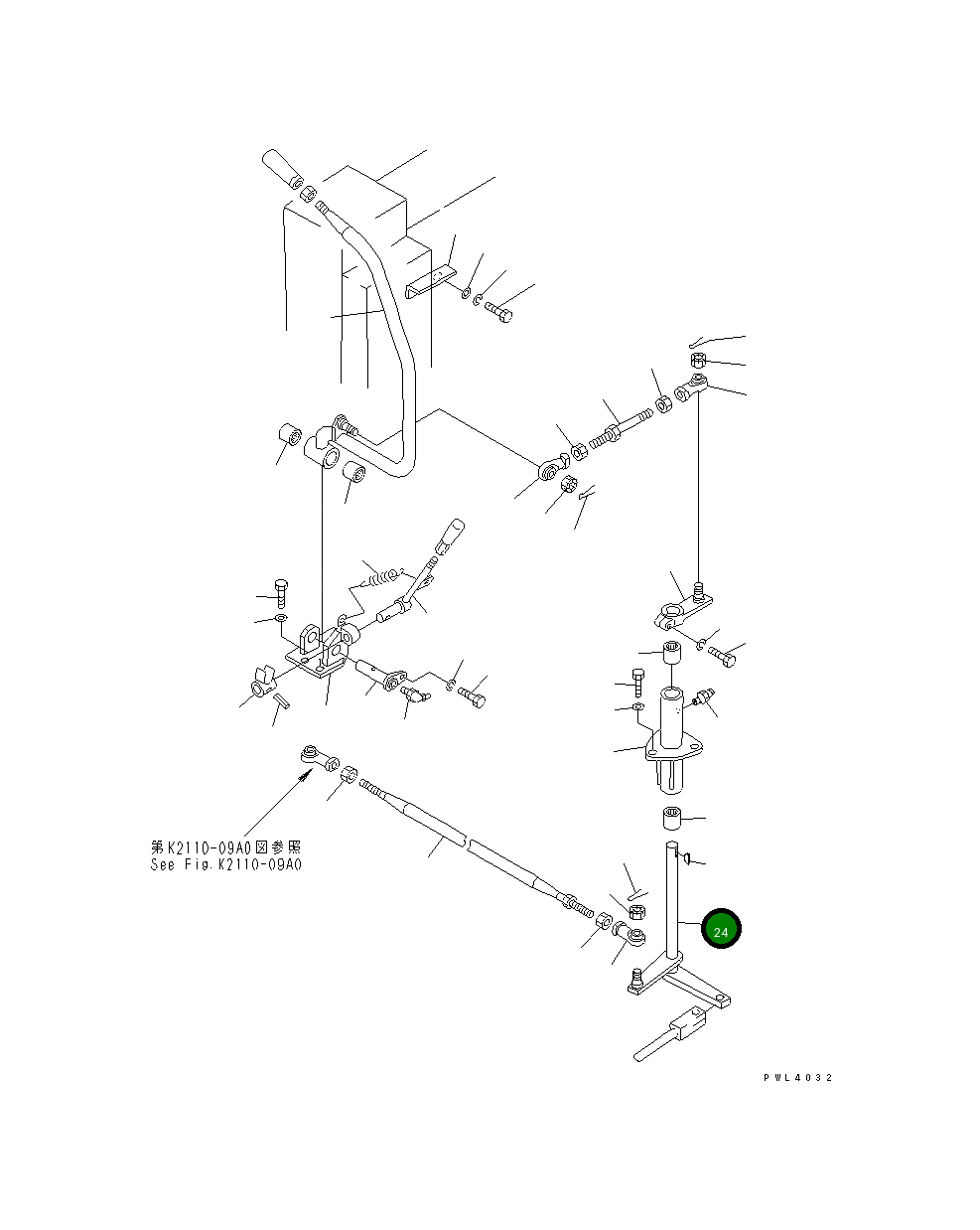Рычаг 196-76-32130 Komatsu