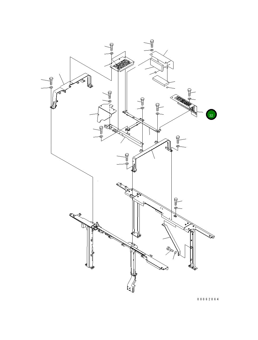 Крышка 21M-54-23610  Komatsu